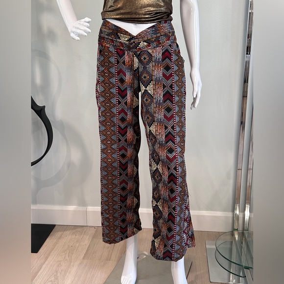 Boho Gypsy V - Waist Wide Leg Pants - Picture 3 of 14